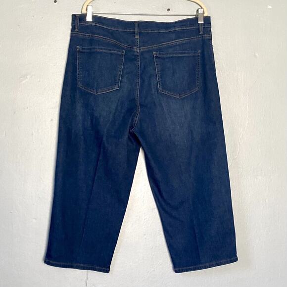 Gloria Vanderbilt Capri Jeans Womens Plus Size 18 Amanda Blue Stretch Straight - Picture 2 of 8